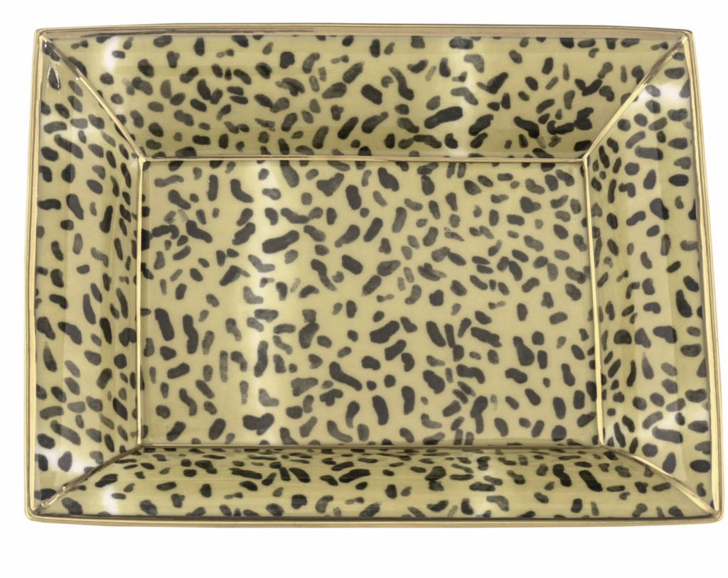 Halcyon Days Leopard Square Tray