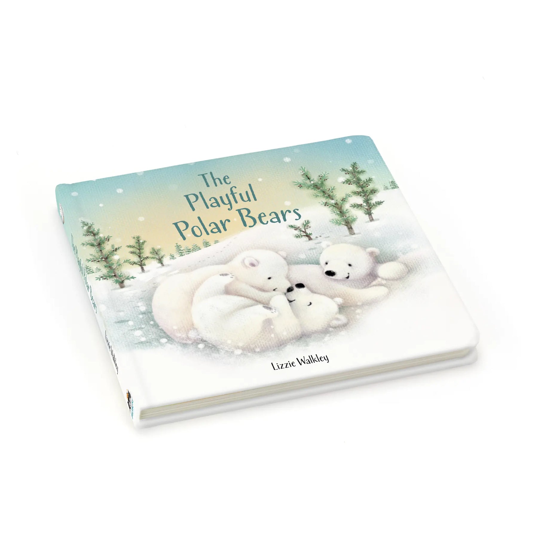 An image of Jellycat Playful Ploar Bears Book 8"x8"