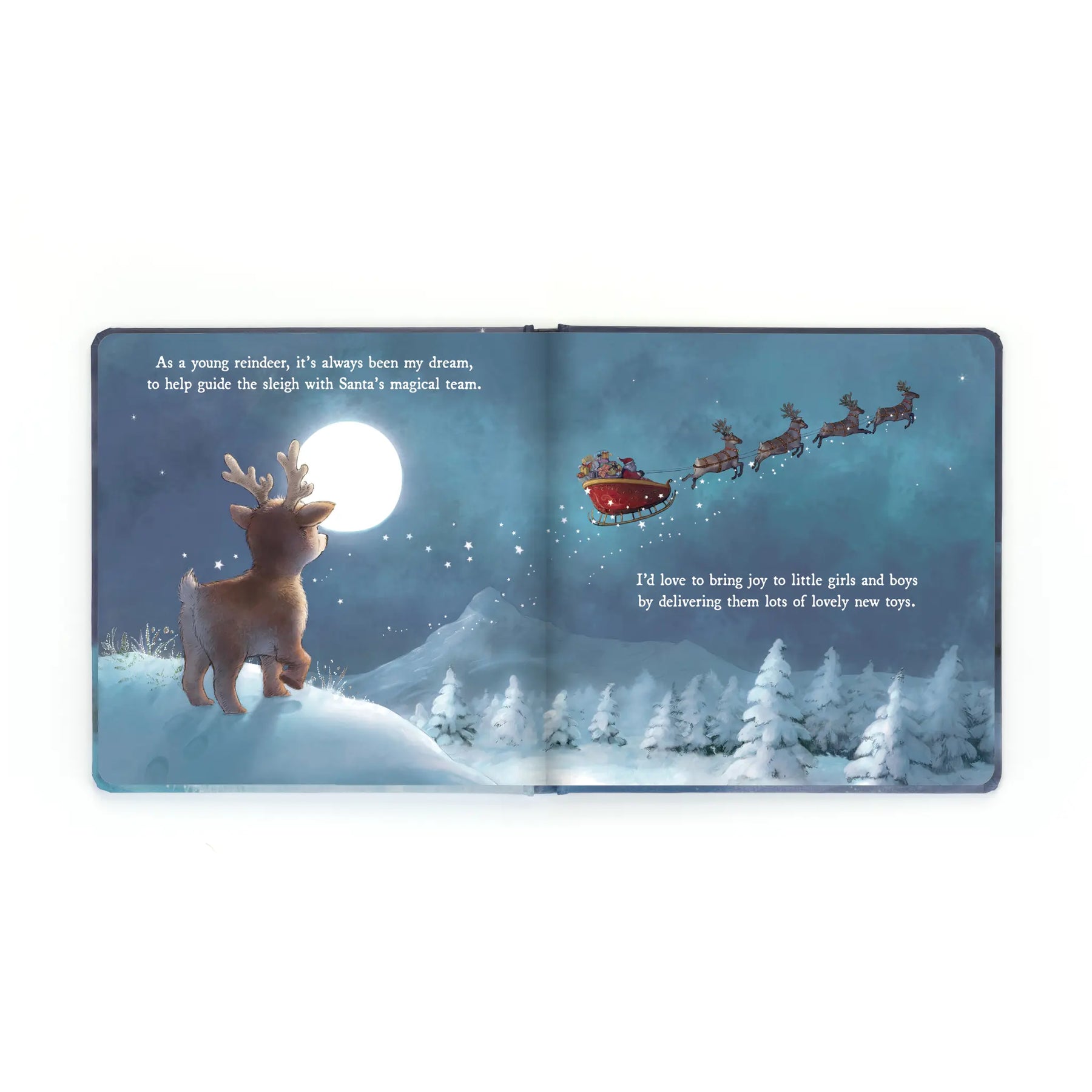 Jellycat Mitzi Reindeer's Dream Book 8"x8"