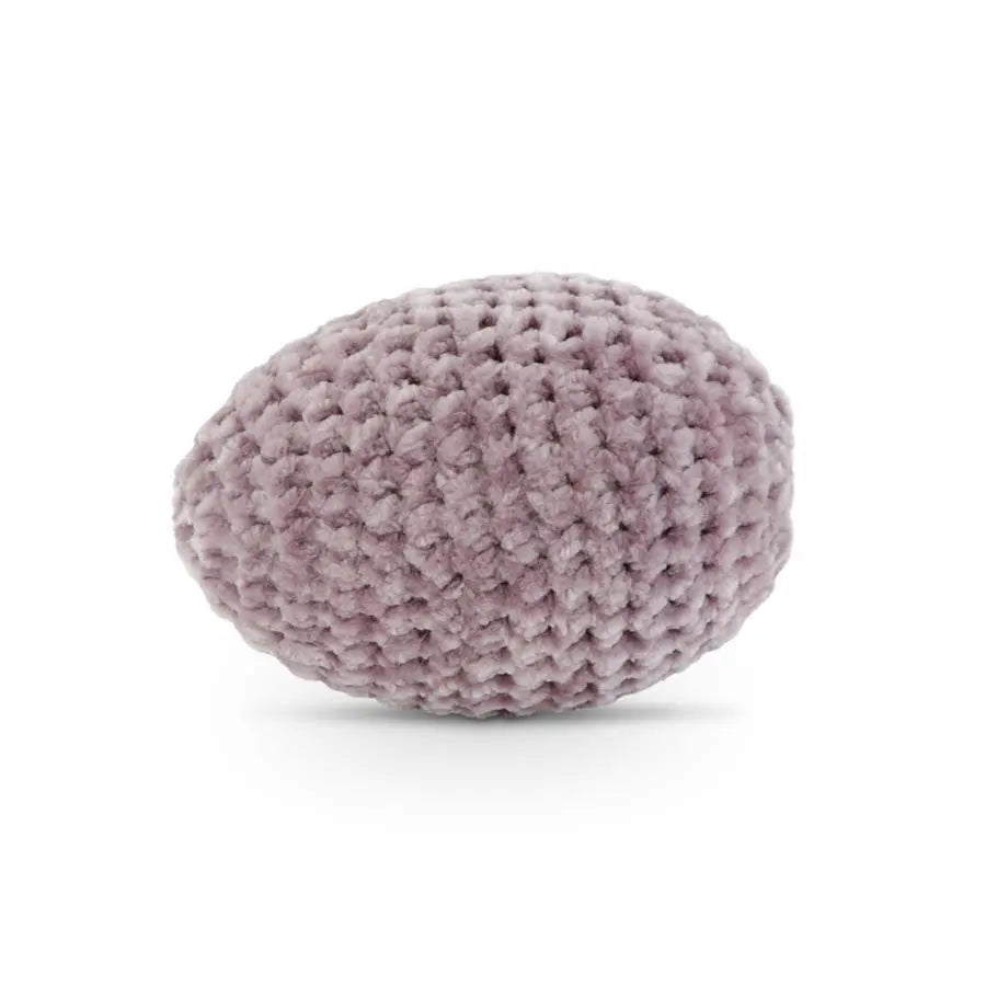 K K Interiors 4.25 in Purple Crochet Easter Egg