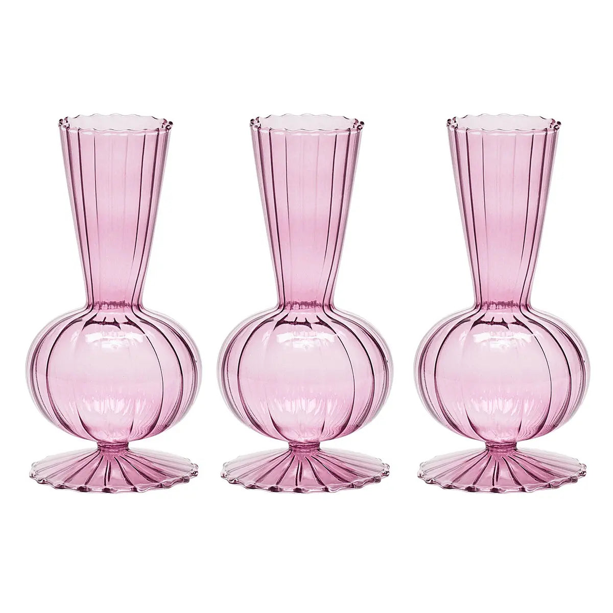 Kim Seybert Tess Bud Vase, Set of 3 in Lavender