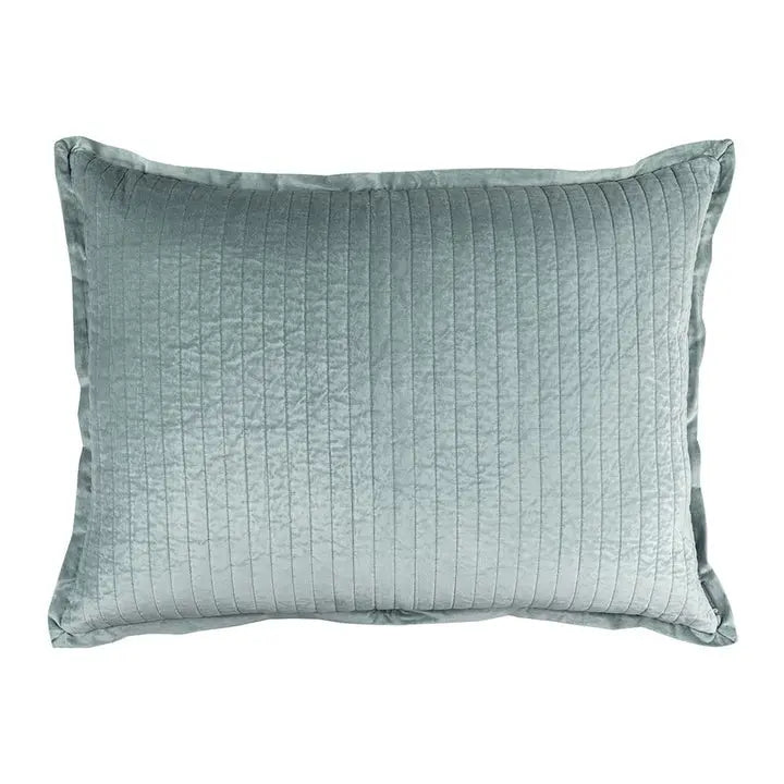 Lili Alessandra Aria Quilted Luxe Euro Pillow in Sky
