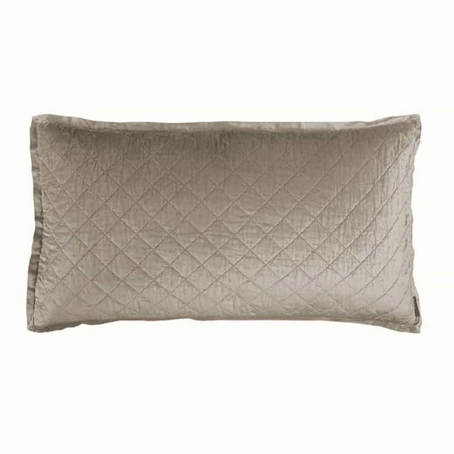 Lili Alessandra Chloe Diamond Quilted King Pillow in Fawn