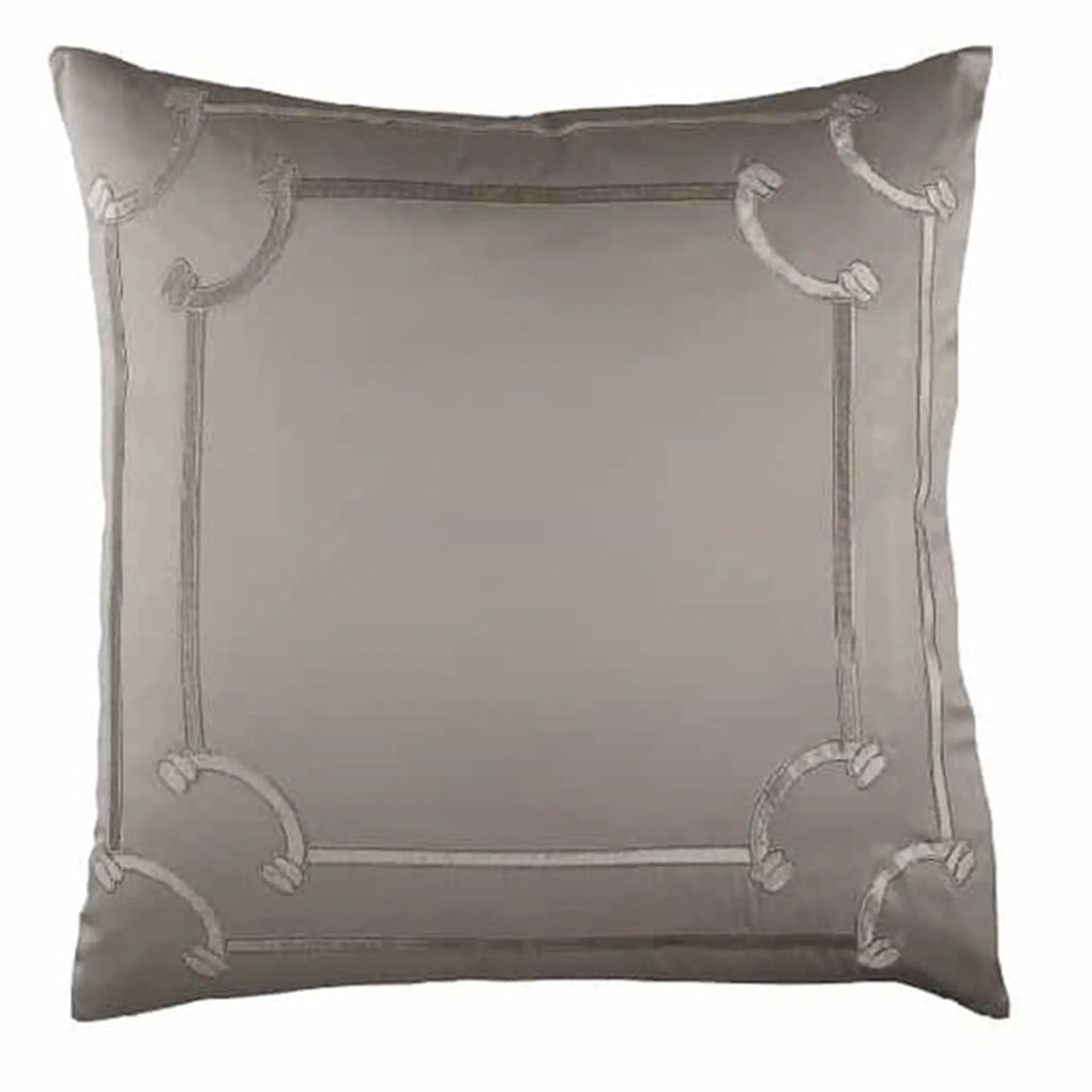 Lili Alessandra Vendome Euro Pillow in Taupe and Fawn