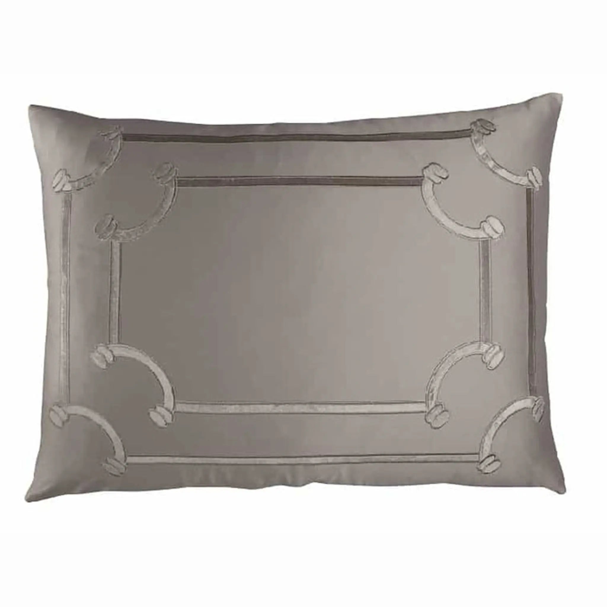 Lili Alessandra Vendome Standard Pillow in Taupe and Fawn