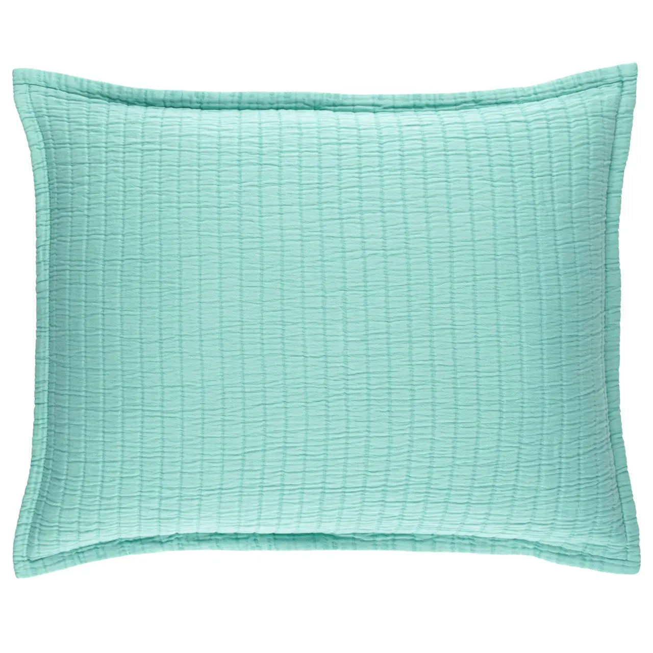 Pine Cone Hill Boyfriend Matelasse Sham Soft Turquoise