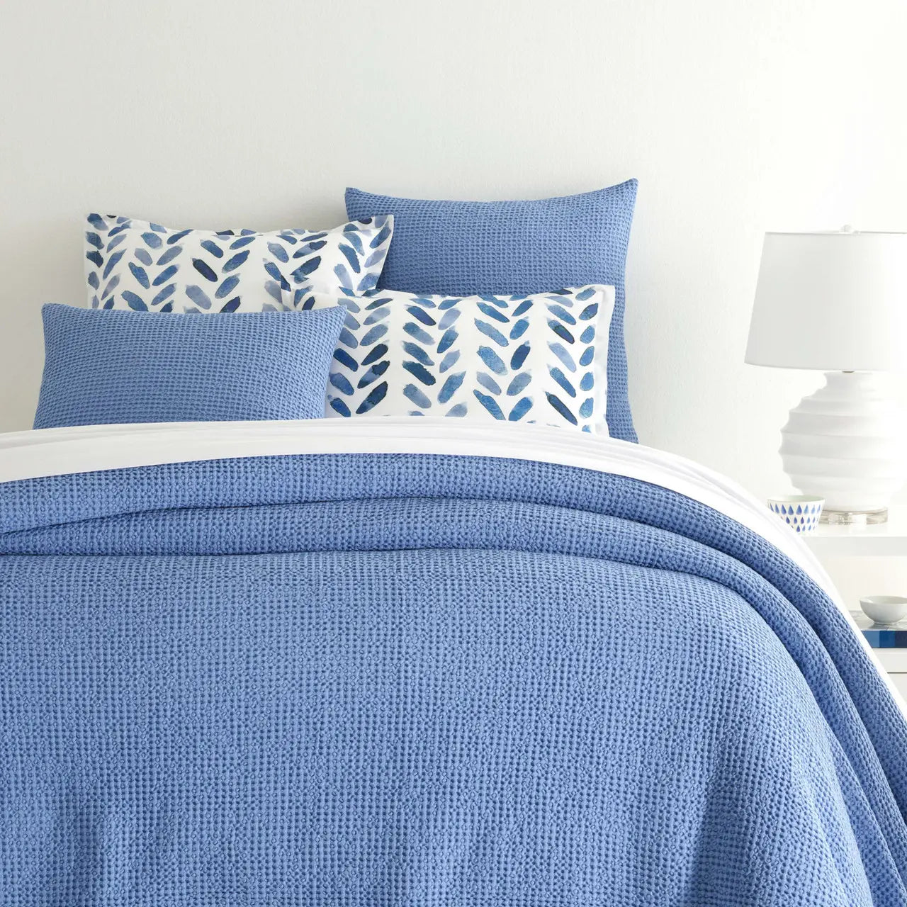 Pine Cone Hill Bubble Matelasse Coverlet French Blue