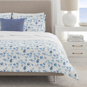 Sferra Procida Bedding Collection in Cobalt in a room