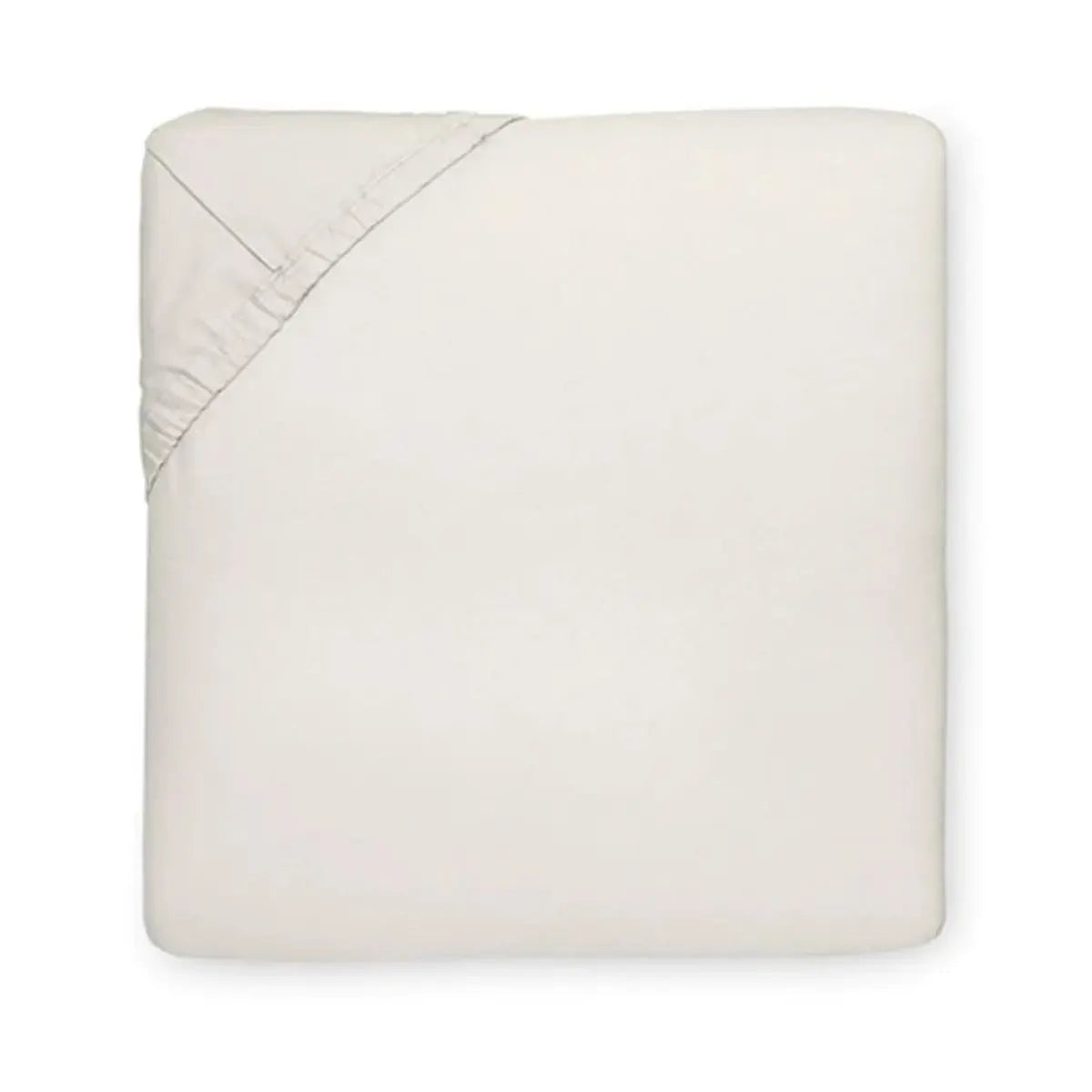 Sferra Giza 45 Percale Fitted Sheet in Ivory