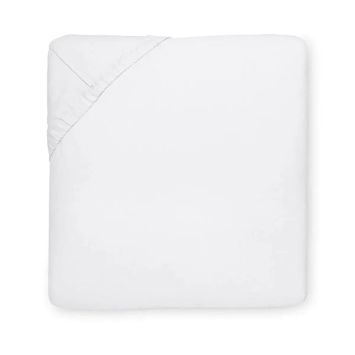 Sferra Giza 45 Percale Fitted Sheet in White