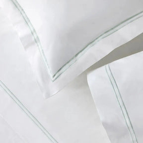 Sferra Grande Hotel Sham Flat Sheet Pillowcase Collection on bed