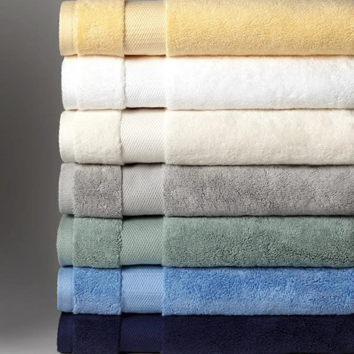 Sferra Sferra Bello Towels stacked together in various colors