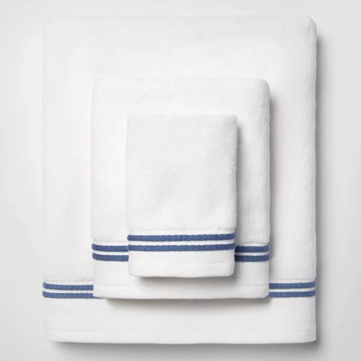 Sferra Aura Bath Towel Collection stacked together