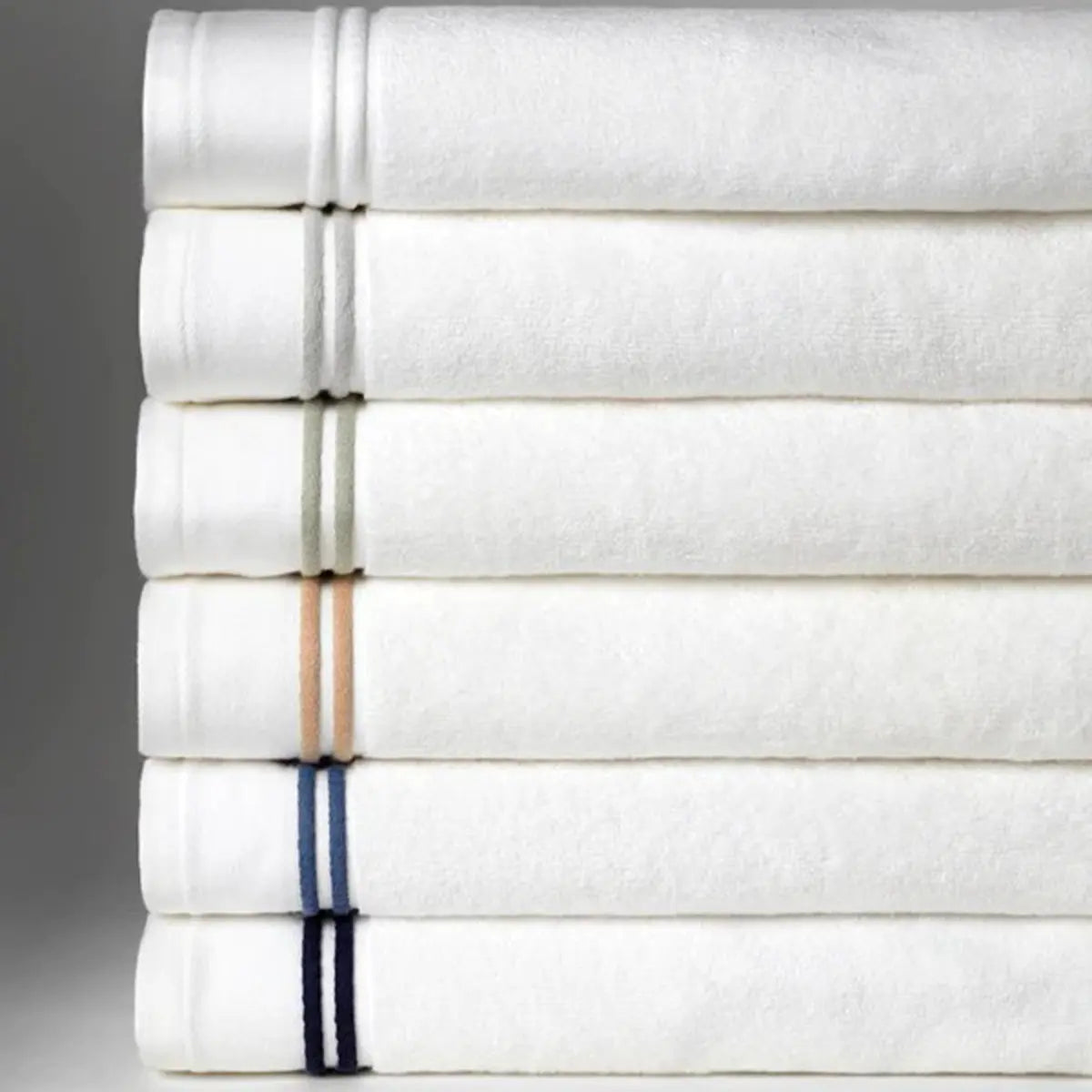 Sferra Aura Bath Towel Collection Stacked together