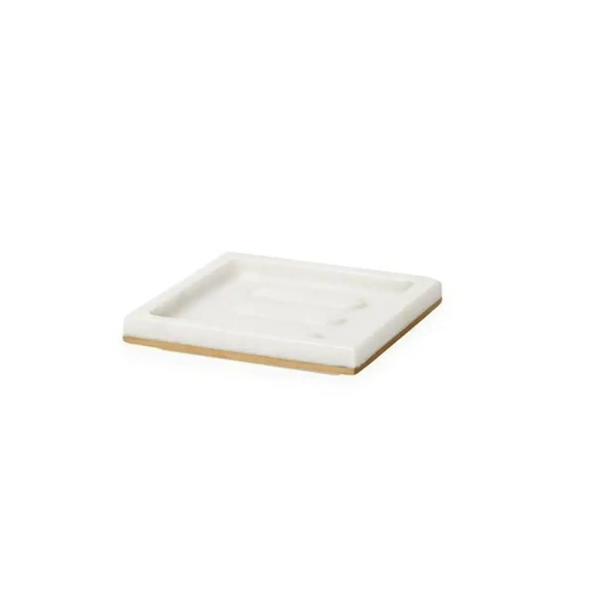 Sferra Pietra Marble Soap Dish in White, Gold