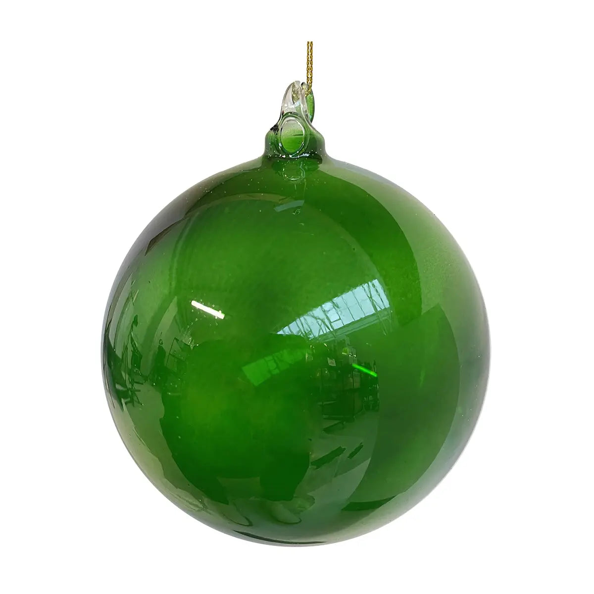 ShiShi Glass Ball Transparent Dk Green 12Cm