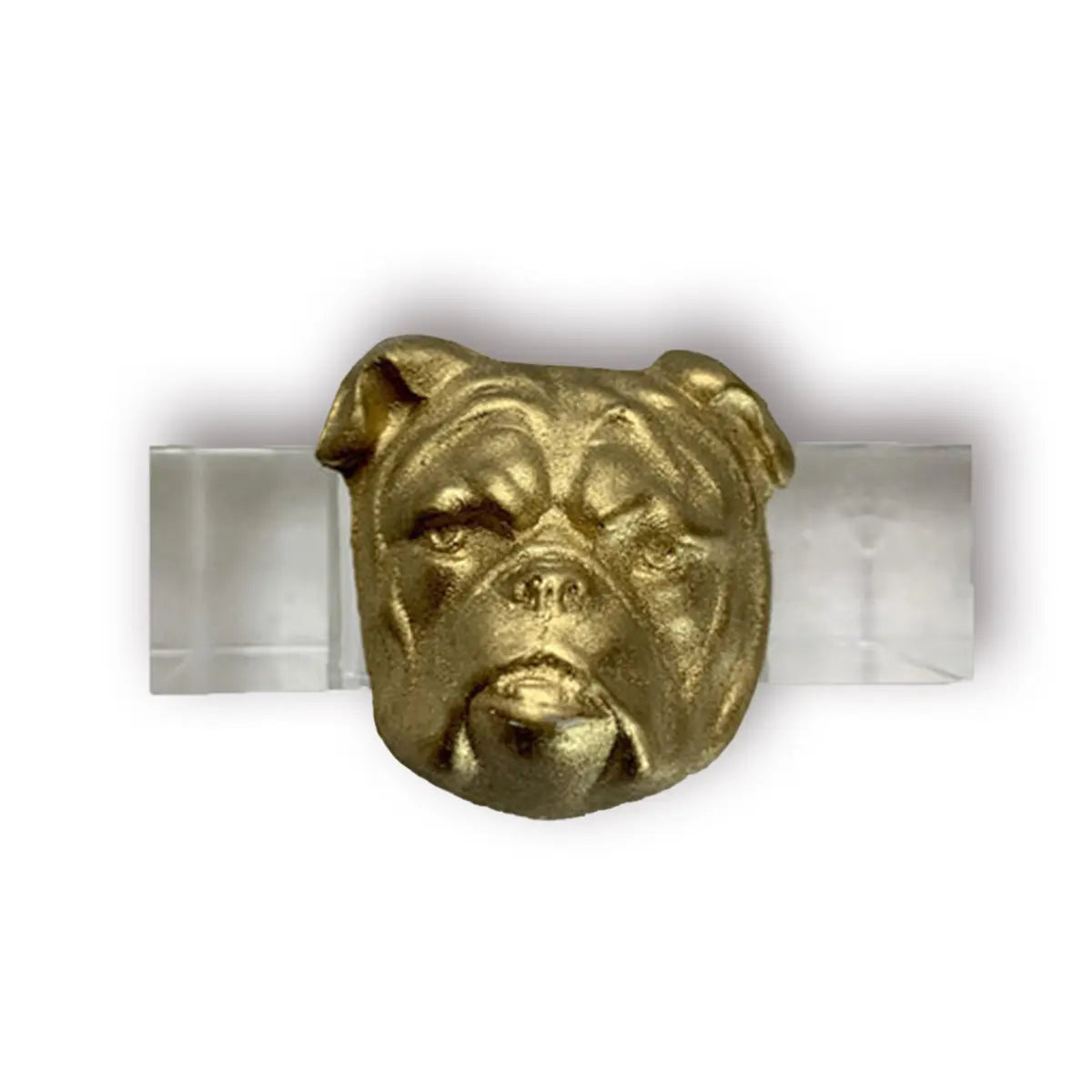 Southern Tribute Bulldog Acrylic Napkin Ring Set of 4