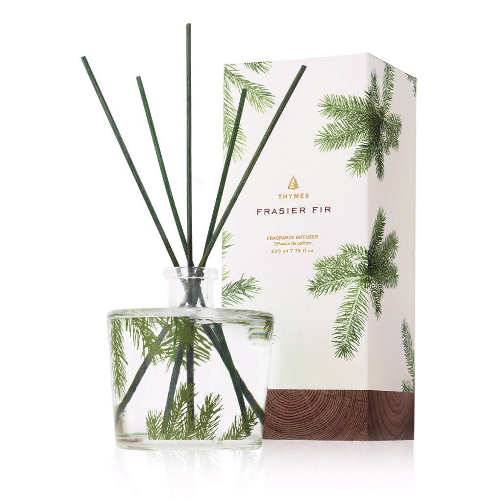 Thymes Frasier Fir Reed Diffuser, Pine Needle Design