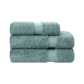 yves delorme Etoile Bath Towels in Fjord stacked