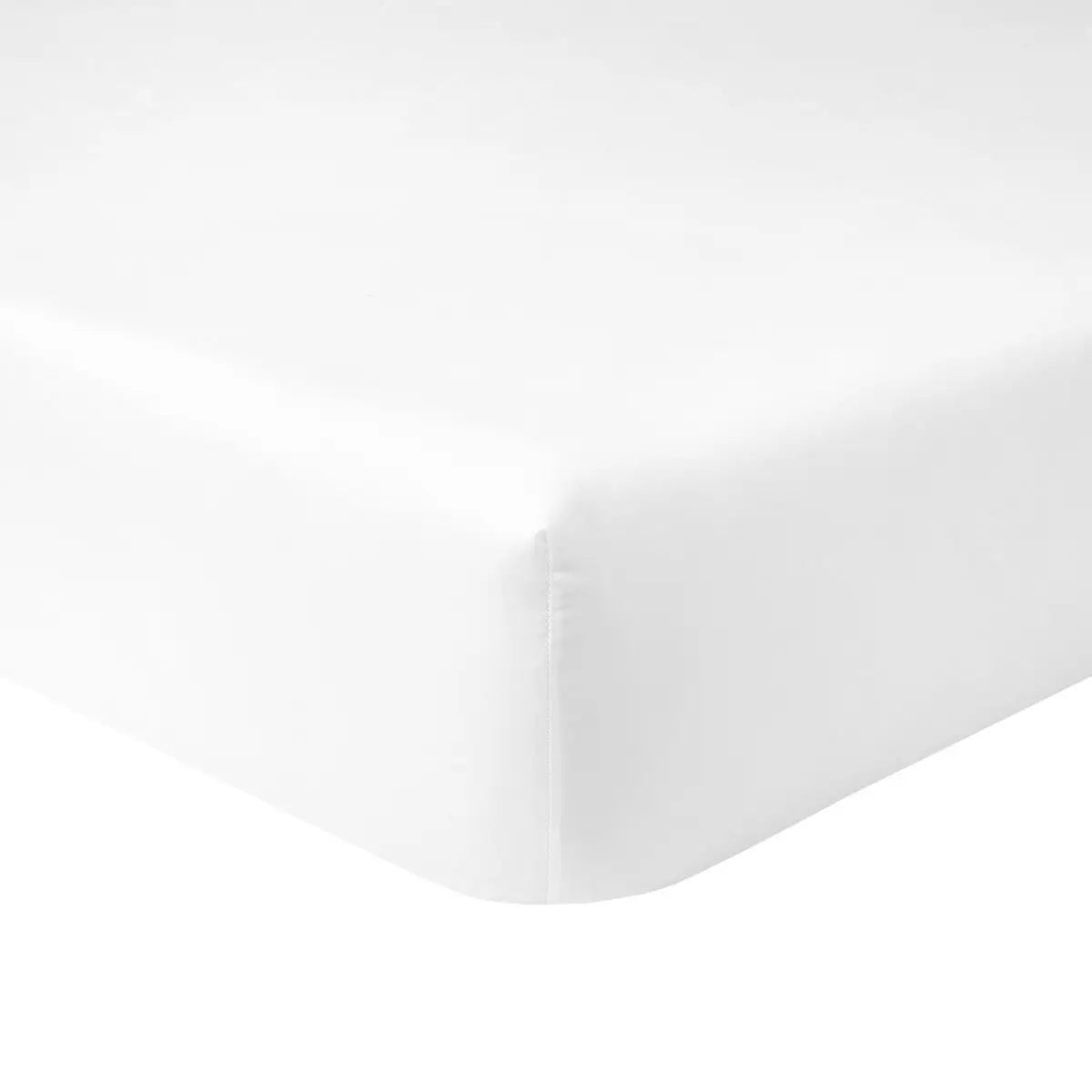 Yves Delorme Flandre Fitted sheet in Blanc on a mattress