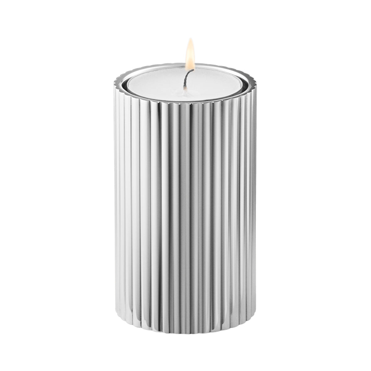 Georg Jensen Bernadotte Stainless Steel Tealight & Candleholder