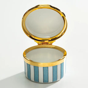 Halcyon Days It's a Boy Enamel Box Blue/White