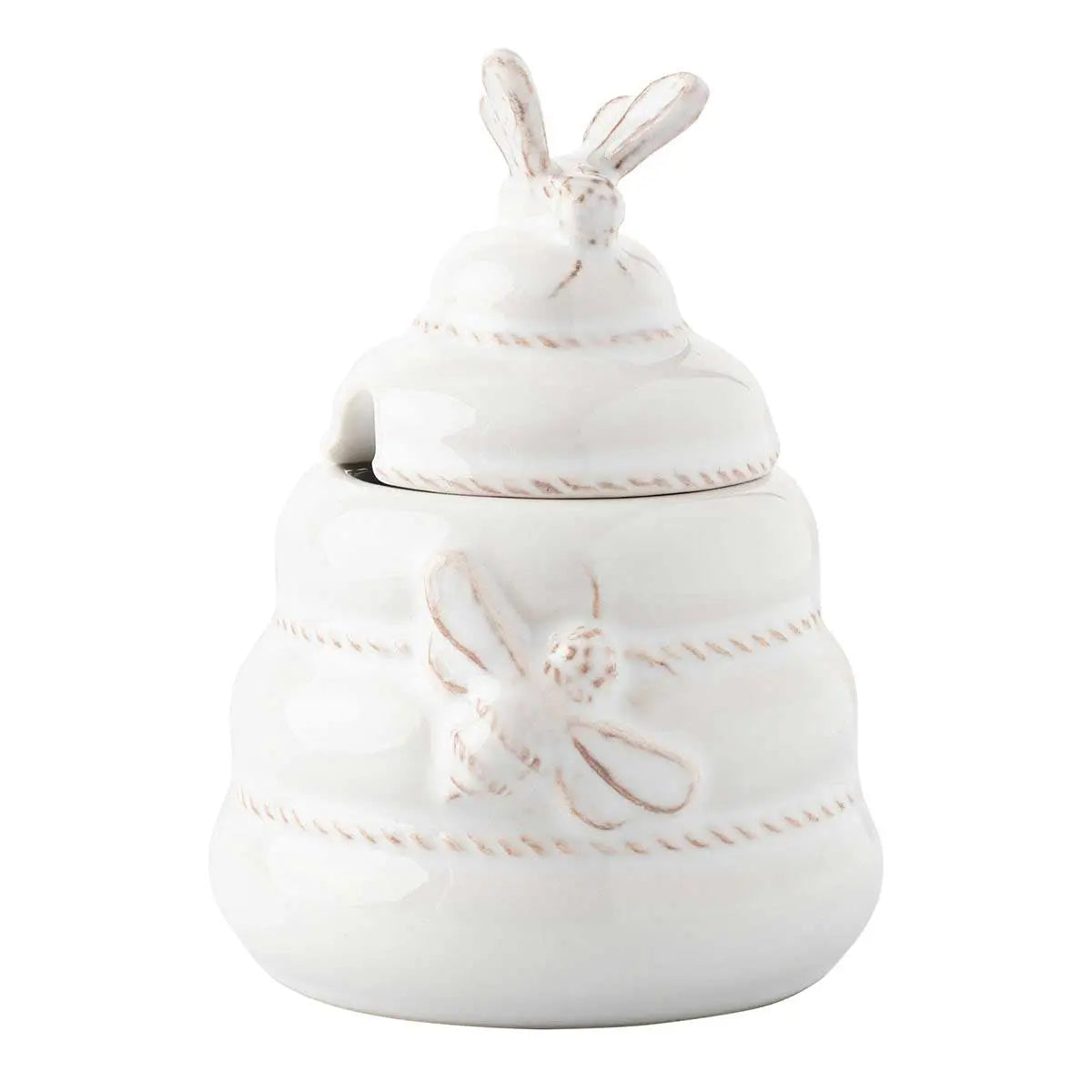 An image of Juliska Clever Creatures Henrietta Honey/Jam Pot- W:3.3" H:4.8"