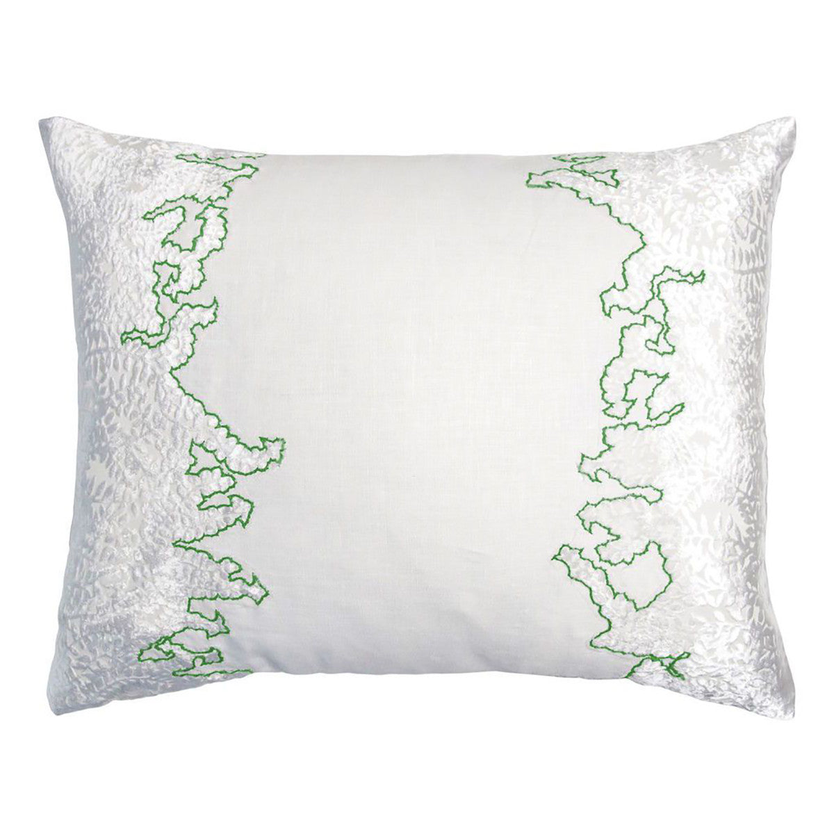 Kevin O'Brien Decorative Pillow Ferns applique Grass Linen