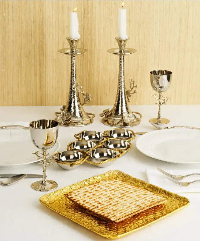 Michael Aram Gold Matzah Plate - 10in