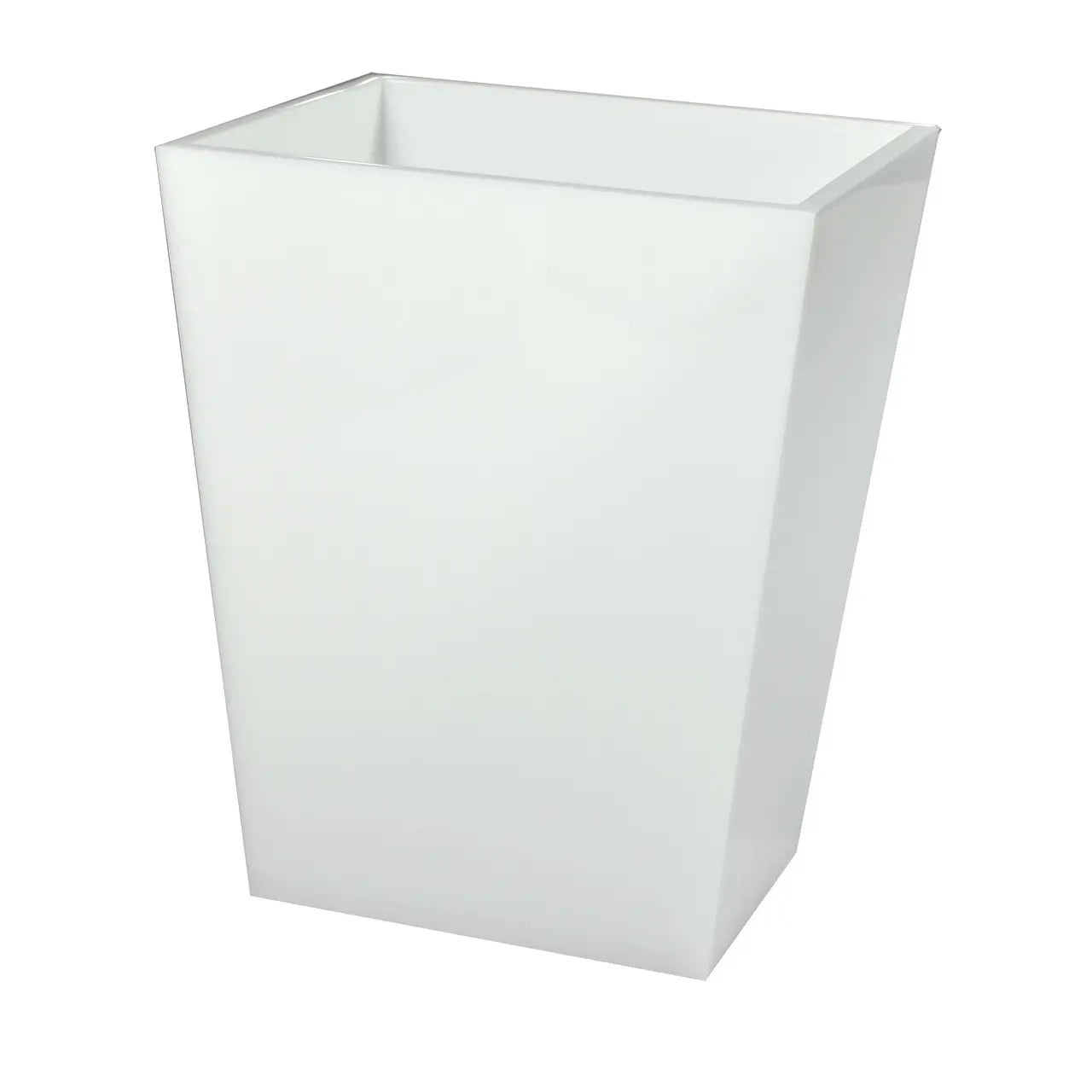 Mike and Ally White Ice Wastebasket and Liner