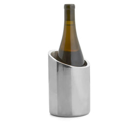 Nambe Tilt Wine Chiller with bottle