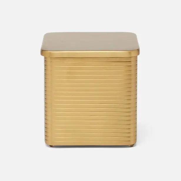 Pigeon & Poodle Adelaide Large Canister in Matte Gold Brass