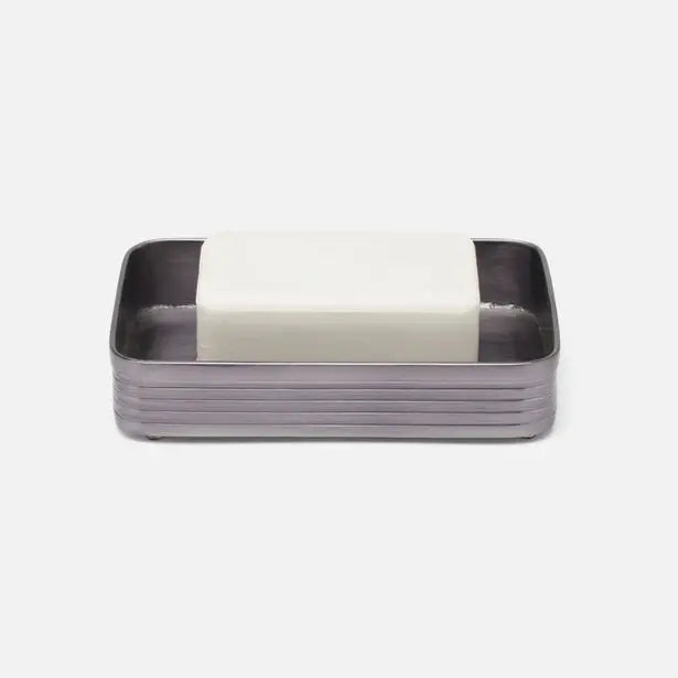 Pigeon & Poodle Adelaide Rectangular Soap Dish in Matte Gold Brass