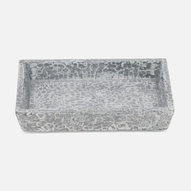 Pigeon and Poodle Callas Soap Dish in Silver White