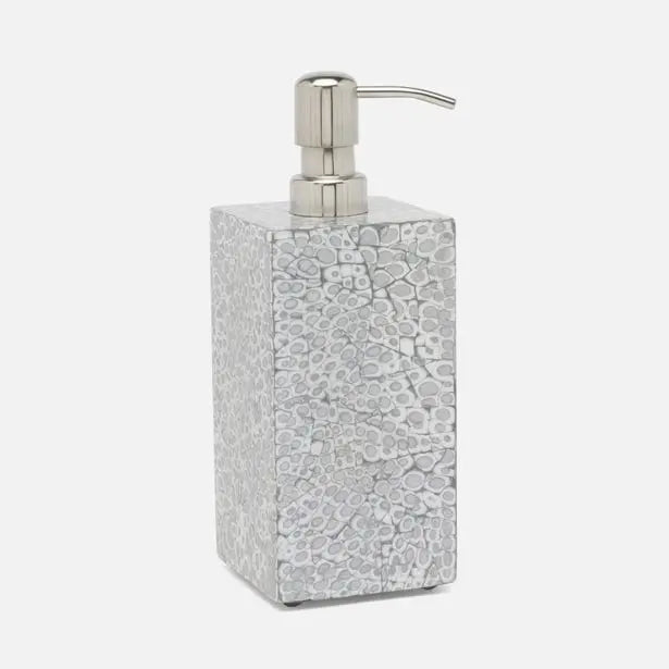 Pigeon and Poodle Callas Soap Pump in Silver White