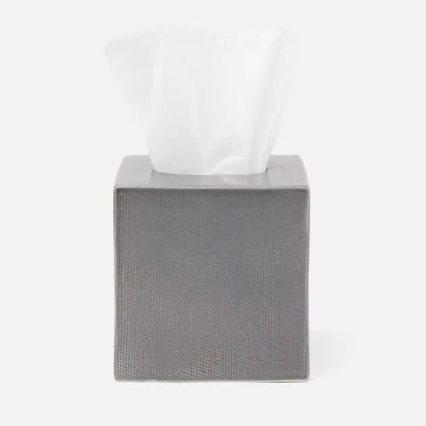 Pigeon and Poodle Cordoba Tissue Box Holder in Gray