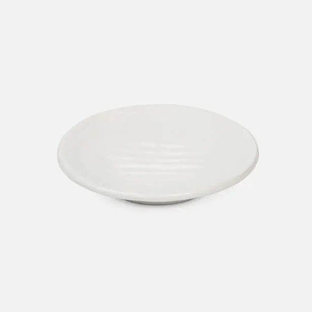 Pigeon and Poodle Cordoba Round Soap Dish in white
