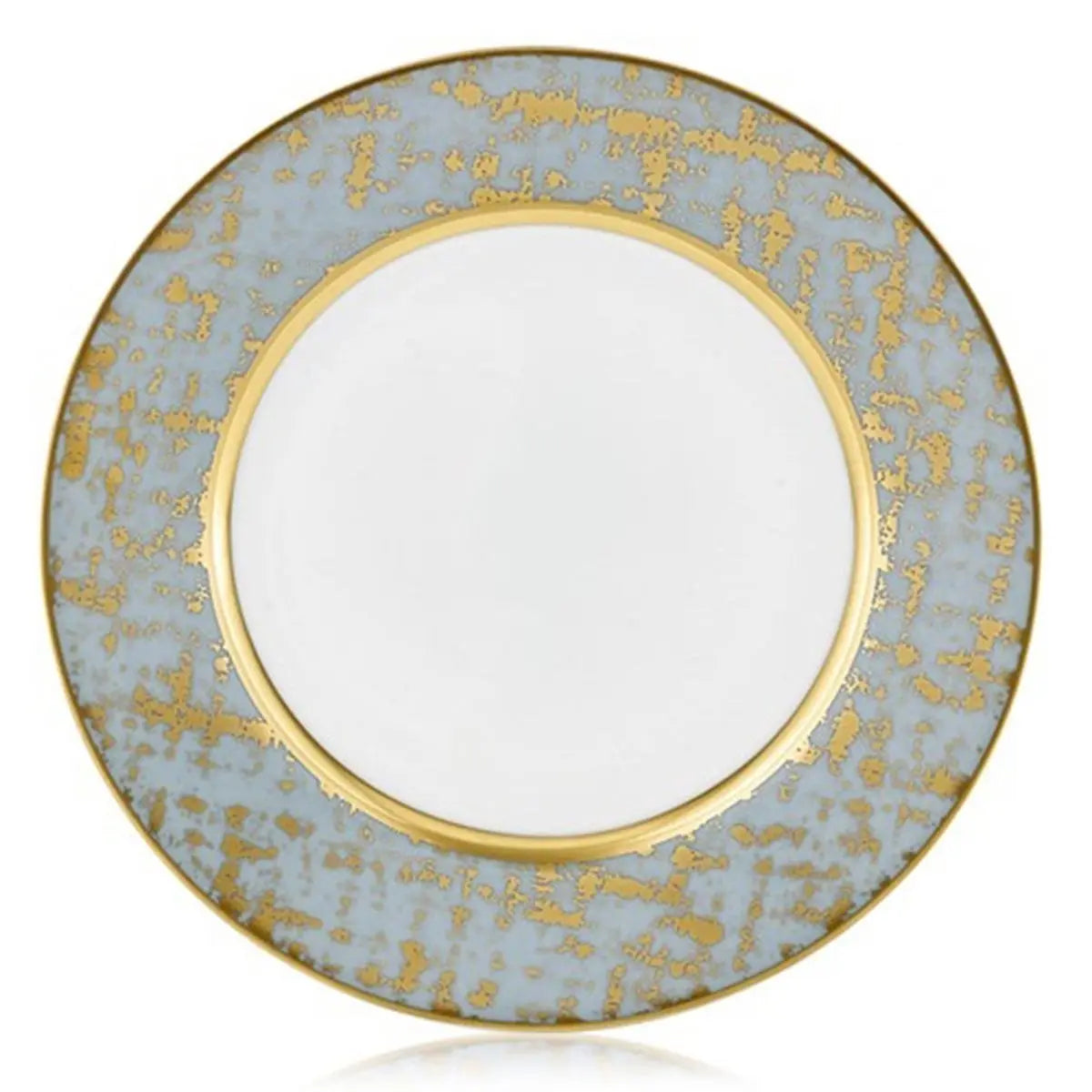 An image of Royal Limoges Tweed Grey & Gold Dinner Plate