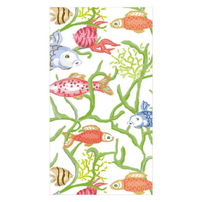 Caspari Tropical Reef Paper Guest Towel