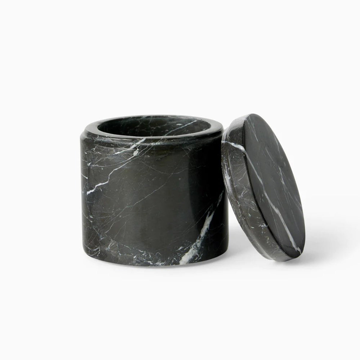 An image of Sferra Marquina Storage Jar - Black