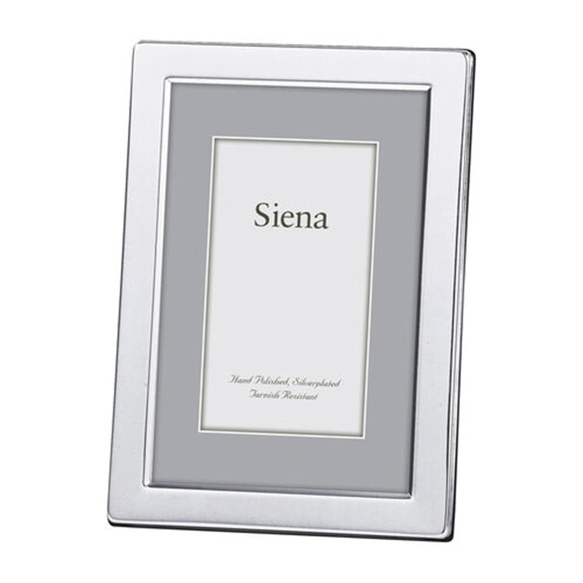 Siena Flat Rounded Edge Silverplate Frame - 4in x 6in