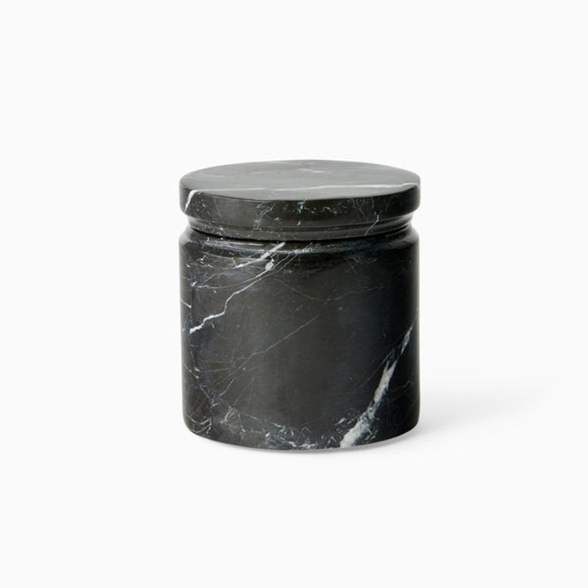 An image of Sferra Marquina Storage Jar - Black