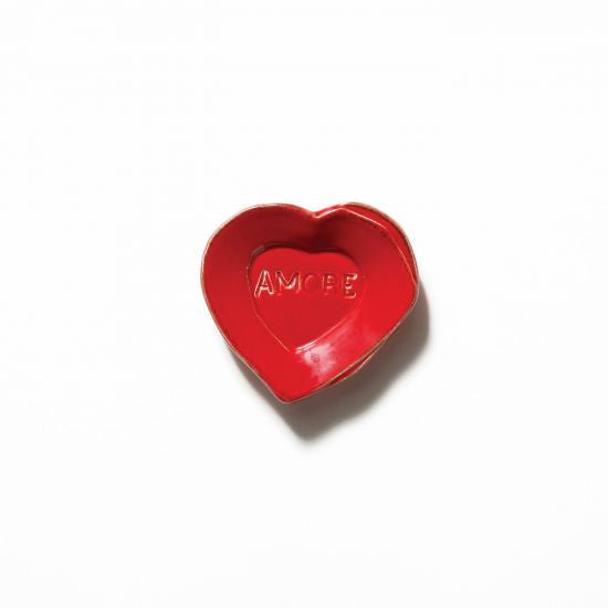 Vietri Lastra Heart Mini Amore Plate