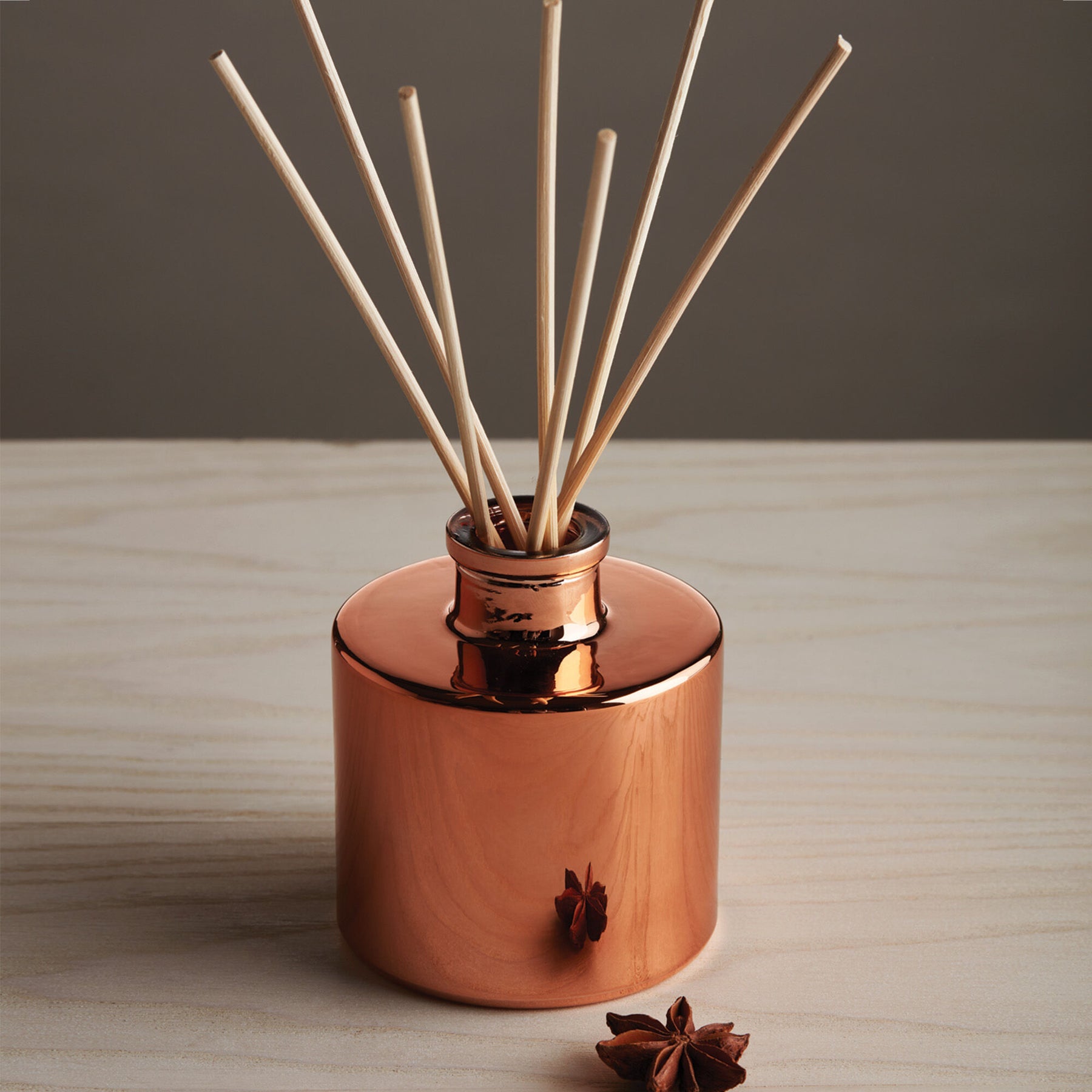 An image of Thymes Simmered Cider Petite Reed Diffuser