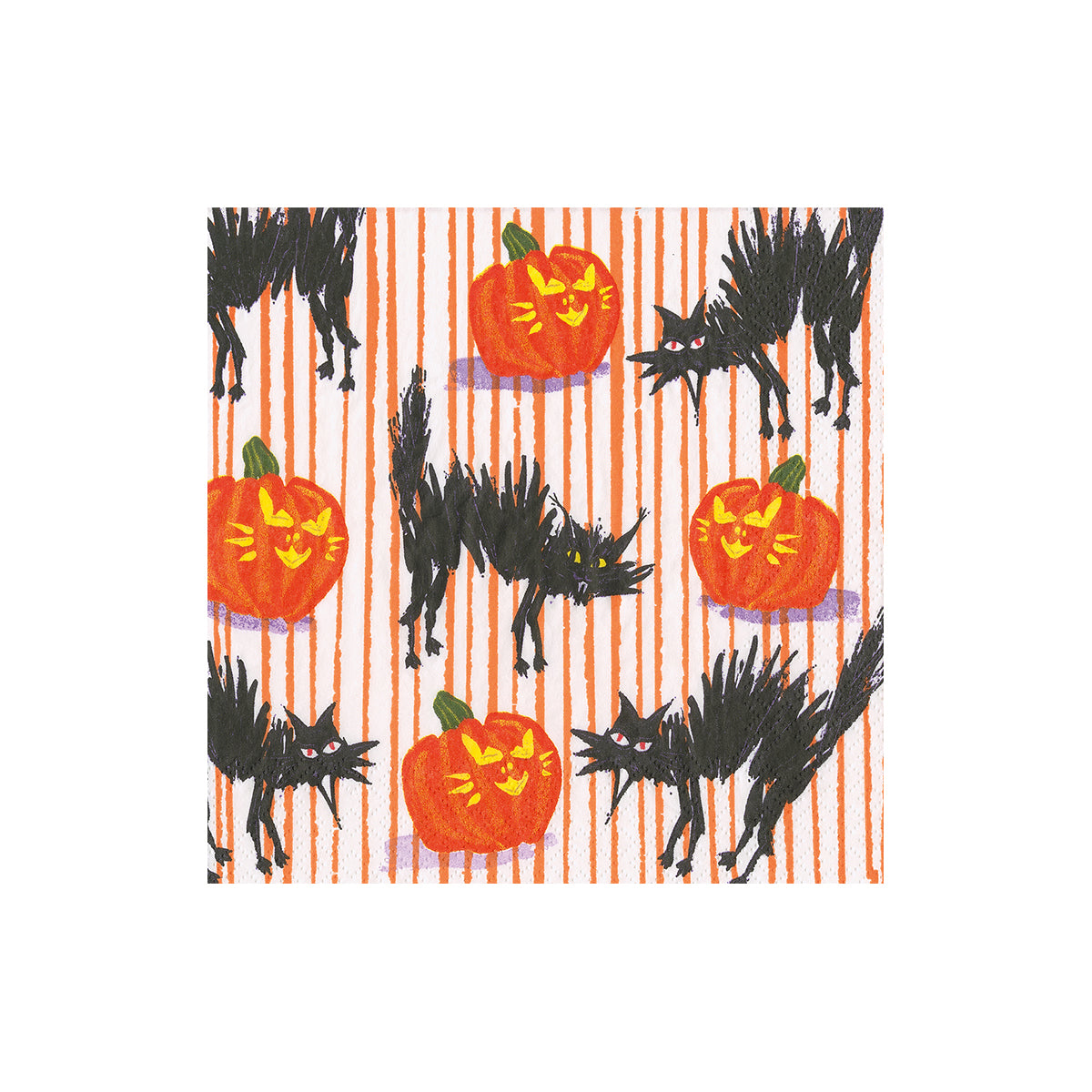 Caspari Halloween Cats Cocktail Napkins