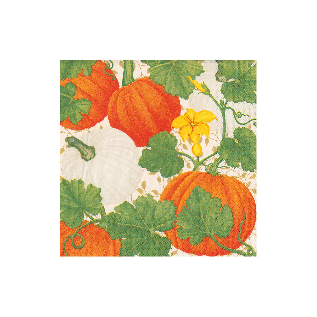 Caspari Pumpkin Chintz Cocktail Napkins