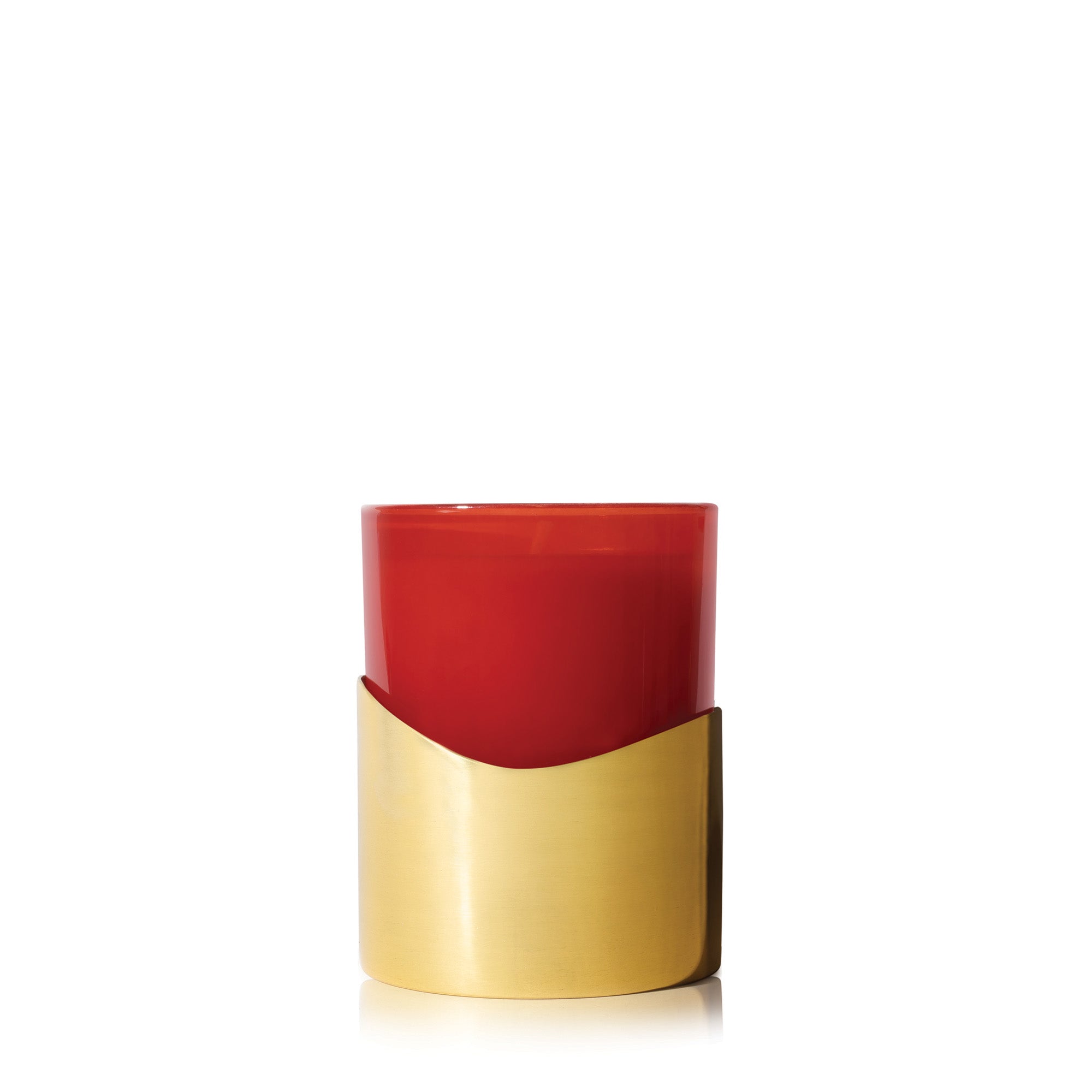 Thymes Simmered Cider Harvest Red Poured Medium Candle with Sleeve