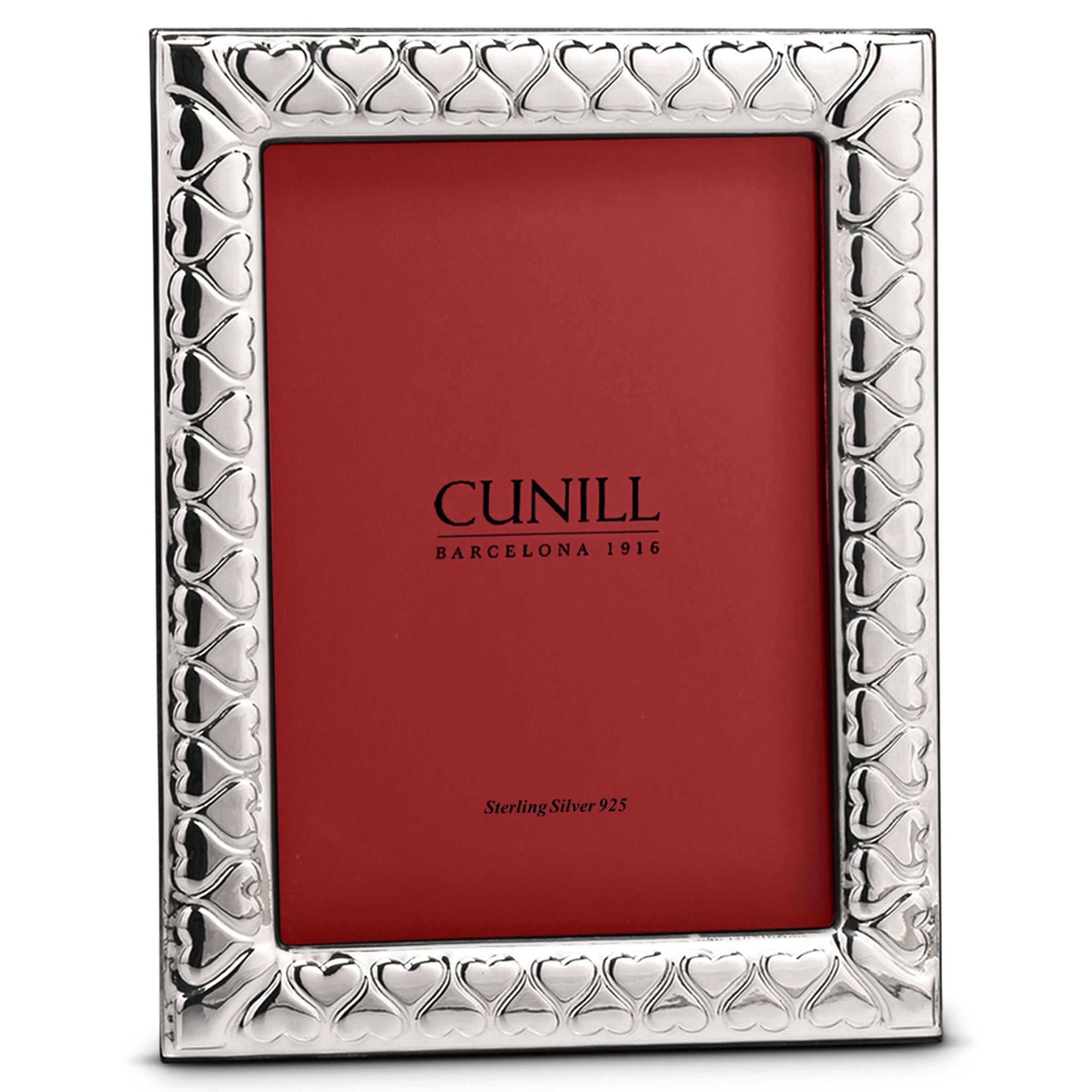 Cunill Interlocking Hearts Non-Tarnish Sterling Silver Picture Frame