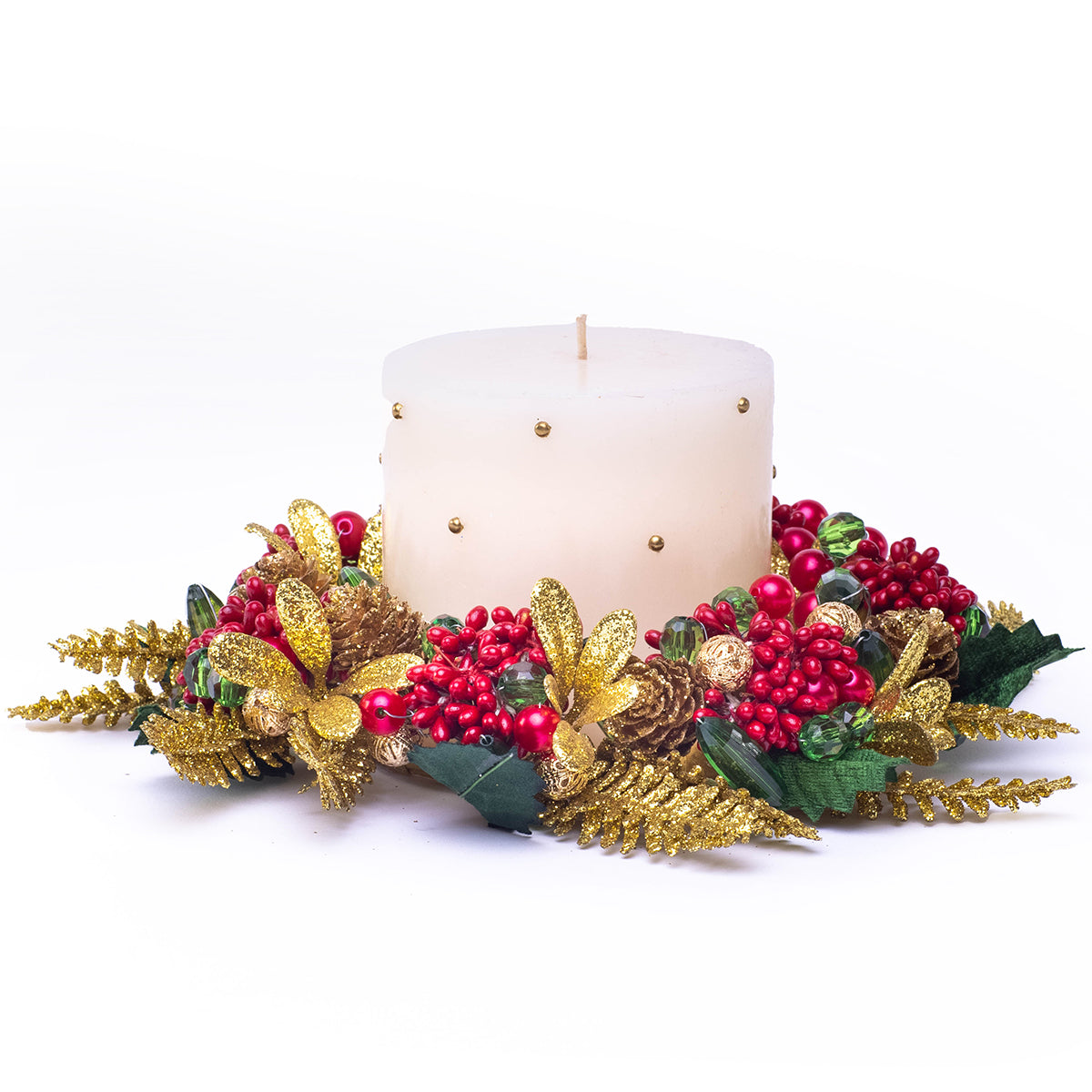 An image of Salzburg 4" Holiday Treasure Candle Ring / Wreath