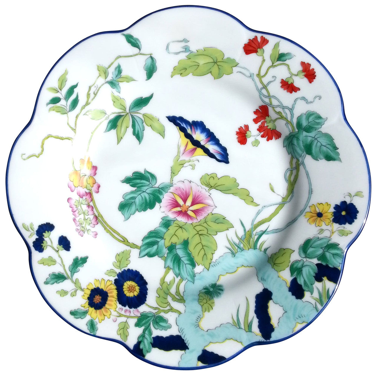 An image of Royal Limoges Paradis Bleu Dessert Plate